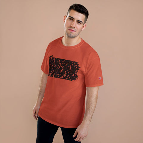 Pennsylvania Grunge - Champion T-Shirt T-Shirt - YinzerShop