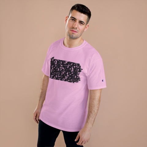 Pennsylvania Grunge - Champion T-Shirt T-Shirt - YinzerShop
