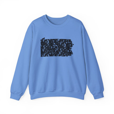 Pennsylvania Grunge - Heavy Blend™ Crewneck Sweatshirt Sweatshirt - YinzerShop