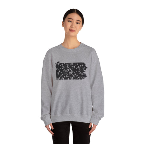 Pennsylvania Grunge - Heavy Blend™ Crewneck Sweatshirt Sweatshirt - YinzerShop