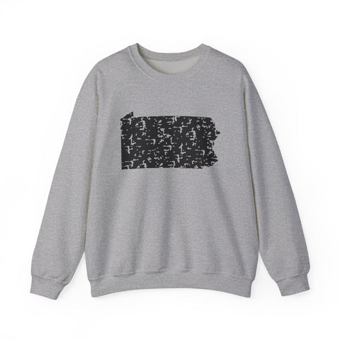 Pennsylvania Grunge - Heavy Blend™ Crewneck Sweatshirt Sweatshirt - YinzerShop