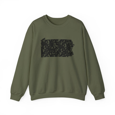 Pennsylvania Grunge - Heavy Blend™ Crewneck Sweatshirt Sweatshirt - YinzerShop