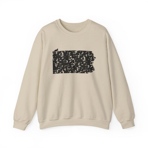 Pennsylvania Grunge - Heavy Blend™ Crewneck Sweatshirt Sweatshirt - YinzerShop