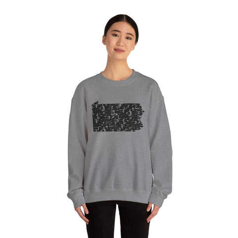 Pennsylvania Grunge - Heavy Blend™ Crewneck Sweatshirt Sweatshirt - YinzerShop