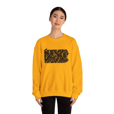 Pennsylvania Grunge - Heavy Blend™ Crewneck Sweatshirt Sweatshirt - YinzerShop