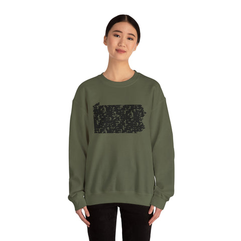 Pennsylvania Grunge - Heavy Blend™ Crewneck Sweatshirt Sweatshirt - YinzerShop