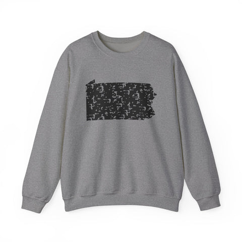 Pennsylvania Grunge - Heavy Blend™ Crewneck Sweatshirt Sweatshirt - YinzerShop
