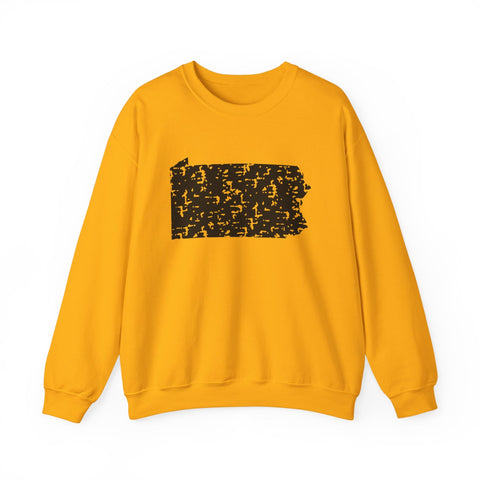 Pennsylvania Grunge - Heavy Blend™ Crewneck Sweatshirt Sweatshirt - YinzerShop