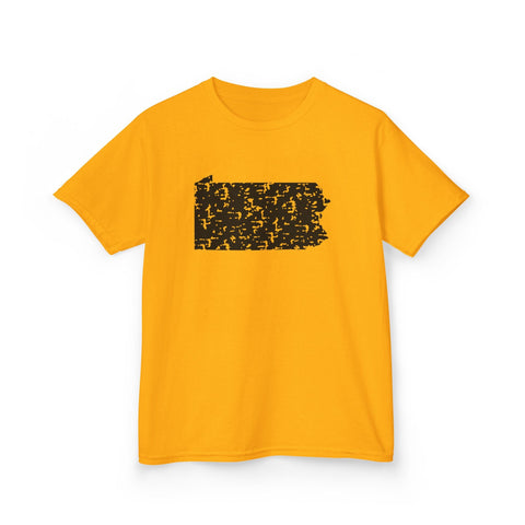 Pennsylvania Grunge - Kids Graphic T-Shirt Kids Apparel - YinzerShop