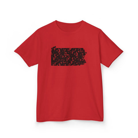 Pennsylvania Grunge - Kids Graphic T-Shirt Kids Apparel - YinzerShop