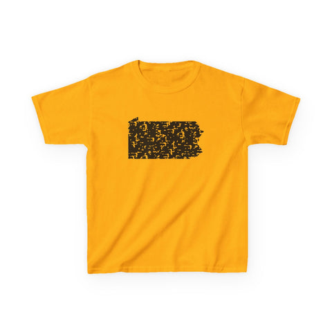 Pennsylvania Grunge - Kids Graphic T-Shirt Kids Apparel - YinzerShop