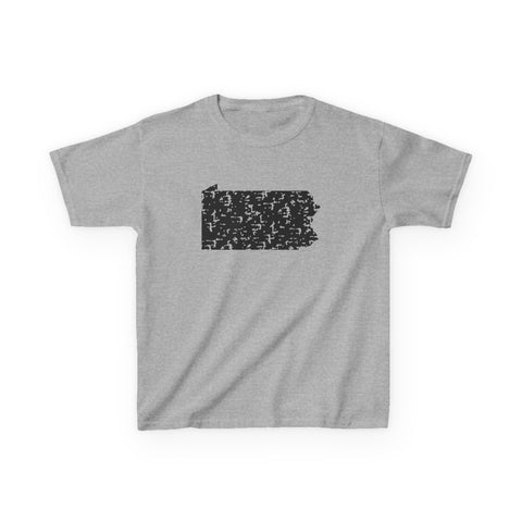 Pennsylvania Grunge - Kids Graphic T-Shirt Kids Apparel - YinzerShop