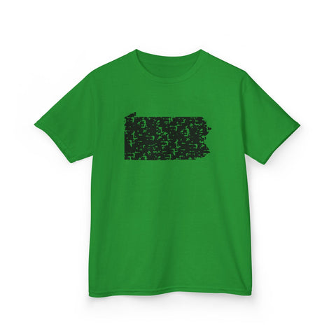 Pennsylvania Grunge - Kids Graphic T-Shirt Kids Apparel - YinzerShop