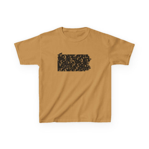 Pennsylvania Grunge - Kids Graphic T-Shirt Kids Apparel - YinzerShop
