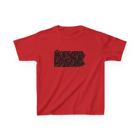 Pennsylvania Grunge - Kids Graphic T-Shirt Kids Apparel - YinzerShop