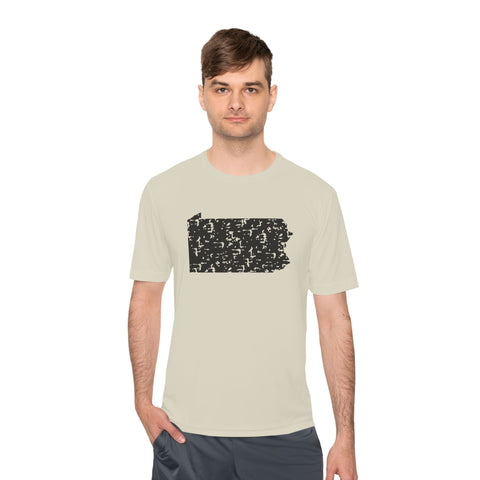 Pennsylvania Grunge - Sport-Tek Unisex Moisture Wicking Tee T-Shirt - YinzerShop