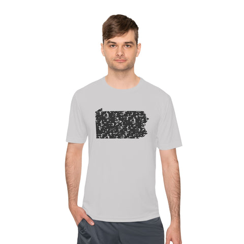 Pennsylvania Grunge - Sport-Tek Unisex Moisture Wicking Tee T-Shirt - YinzerShop