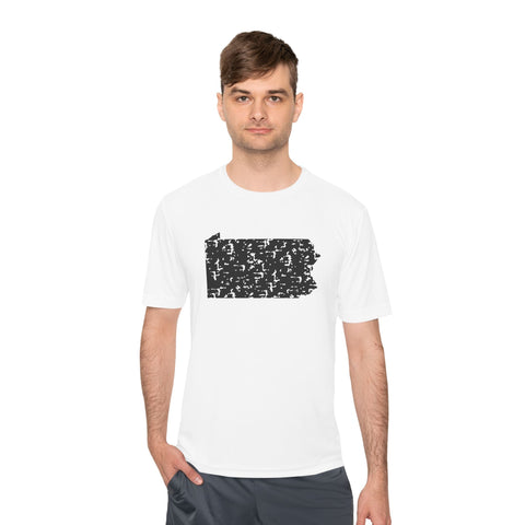 Pennsylvania Grunge - Sport-Tek Unisex Moisture Wicking Tee T-Shirt - YinzerShop