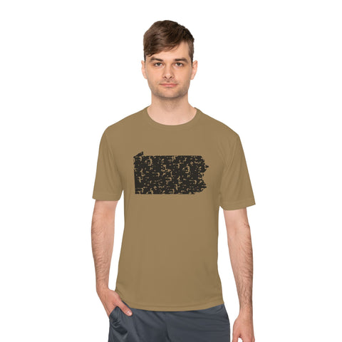 Pennsylvania Grunge - Sport-Tek Unisex Moisture Wicking Tee T-Shirt - YinzerShop