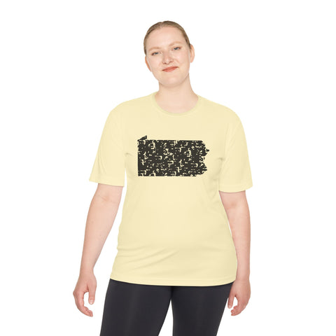 Pennsylvania Grunge - Sport-Tek Unisex Moisture Wicking Tee T-Shirt - YinzerShop