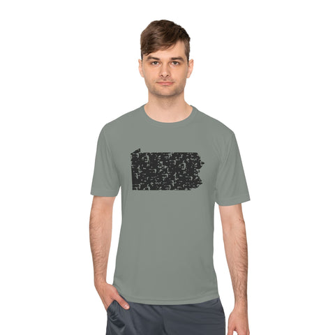 Pennsylvania Grunge - Sport-Tek Unisex Moisture Wicking Tee T-Shirt - YinzerShop