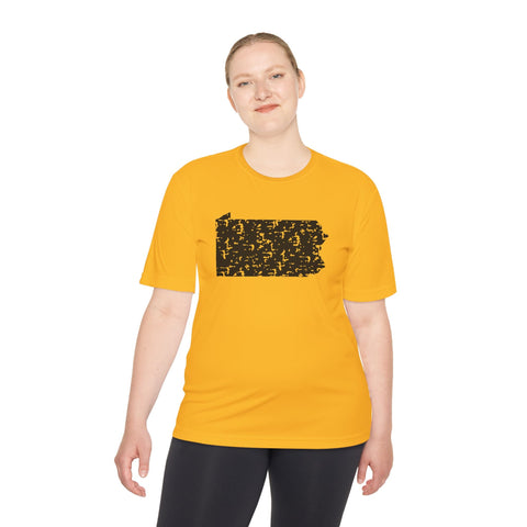Pennsylvania Grunge - Sport-Tek Unisex Moisture Wicking Tee T-Shirt - YinzerShop