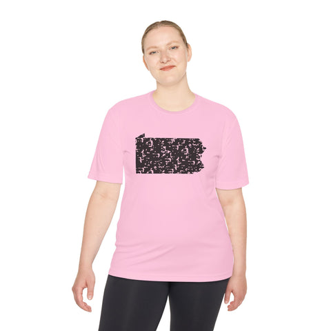 Pennsylvania Grunge - Sport-Tek Unisex Moisture Wicking Tee T-Shirt - YinzerShop