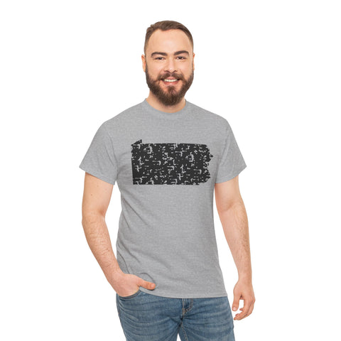 Pennsylvania Grunge - Unisex Heavy Cotton Tee T-Shirt - YinzerShop