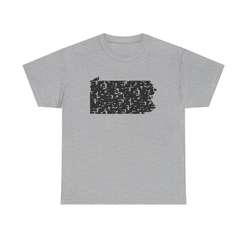 Pennsylvania Grunge - Unisex Heavy Cotton Tee T-Shirt - YinzerShop