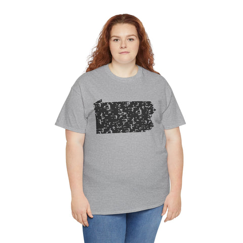 Pennsylvania Grunge - Unisex Heavy Cotton Tee T-Shirt - YinzerShop