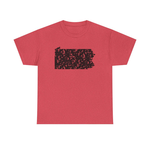 Pennsylvania Grunge - Unisex Heavy Cotton Tee T-Shirt - YinzerShop