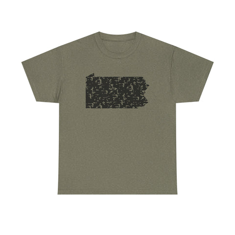Pennsylvania Grunge - Unisex Heavy Cotton Tee T-Shirt - YinzerShop