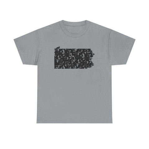Pennsylvania Grunge - Unisex Heavy Cotton Tee T-Shirt - YinzerShop