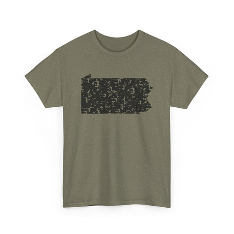 Pennsylvania Grunge - Unisex Heavy Cotton Tee T-Shirt - YinzerShop