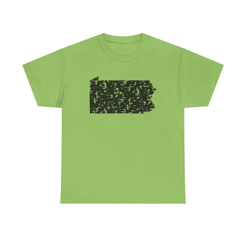 Pennsylvania Grunge - Unisex Heavy Cotton Tee T-Shirt - YinzerShop