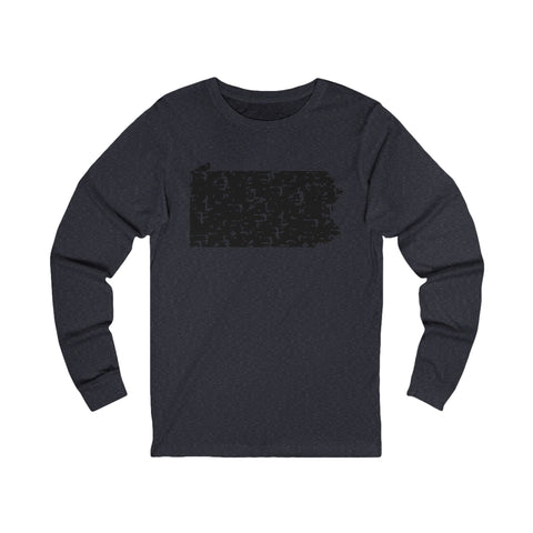 Pennsylvania Grunge - Unisex Long Sleeve Tee Long Sleeve Shirt - YinzerShop