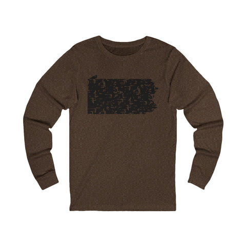 Pennsylvania Grunge - Unisex Long Sleeve Tee Long Sleeve Shirt - YinzerShop