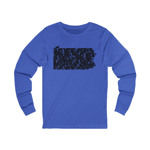 Pennsylvania Grunge - Unisex Long Sleeve Tee Long Sleeve Shirt - YinzerShop