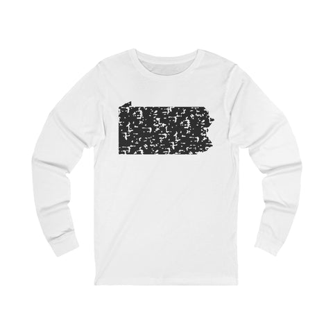 Pennsylvania Grunge - Unisex Long Sleeve Tee Long Sleeve Shirt - YinzerShop