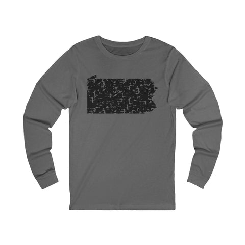 Pennsylvania Grunge - Unisex Long Sleeve Tee Long Sleeve Shirt - YinzerShop