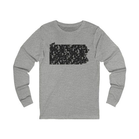 Pennsylvania Grunge - Unisex Long Sleeve Tee Long Sleeve Shirt - YinzerShop