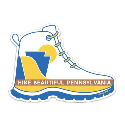 Pennsylvania Hiking Sticker | RepresentPA Durable Vinyl Decal for Trail Lovers Sticker - YinzerShop