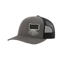 Pennsylvania Hook & Loop Trucker Cap | WearYourRoots Snapback Hat WYR Charcoal/Black  