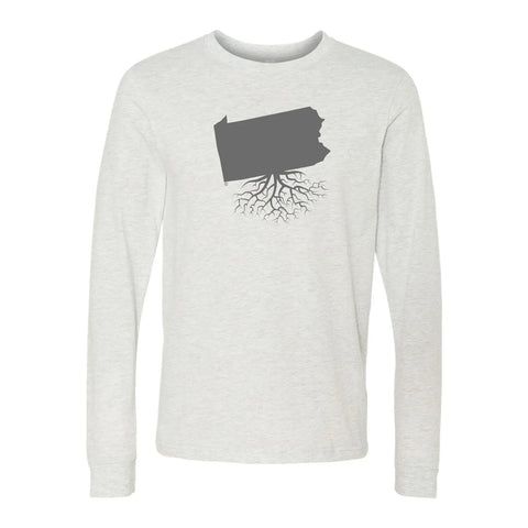 Pennsylvania Long Sleeve Tee - Slim Fit Crewneck Shirt With Durable Ribbed Cuffs Long Sleeve Shirt - YinzerShop