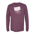 Pennsylvania Long Sleeve Tee - Slim Fit Crewneck Shirt With Durable Ribbed Cuffs Long Sleeve Shirt - YinzerShop
