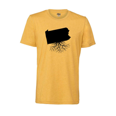 Pennsylvania Men's Classic Tee | WearYourRoots T-Shirt WYR Heather Mustard S 