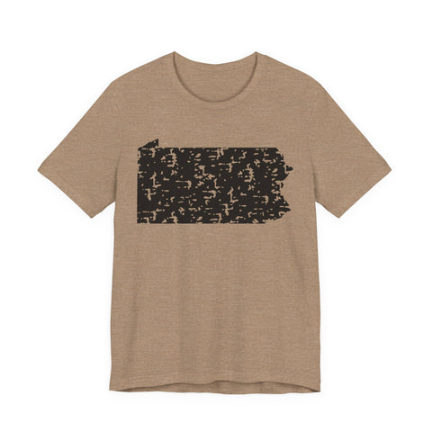 Pennsylvania Outline Short Sleeve T-Shirt T-Shirt - YinzerShop