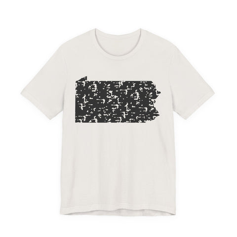 Pennsylvania Outline Short Sleeve T-Shirt T-Shirt - YinzerShop