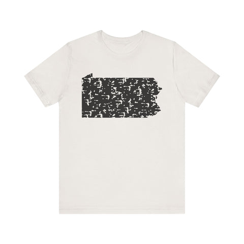 Pennsylvania Outline Short Sleeve T-Shirt T-Shirt - YinzerShop