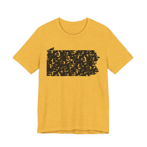 Pennsylvania Outline Short Sleeve T-Shirt T-Shirt - YinzerShop
